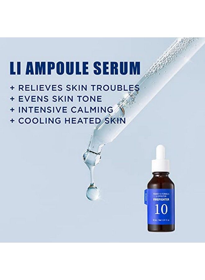 Li Calming Skincare Set Soothing Toner Pads Ampoule Serum Moisture Cream Redness & Acne Relief With Licorice Extract & Guaiazulene For Clear Skin