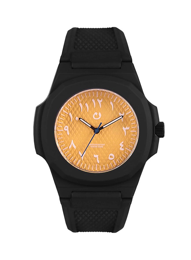 unisex Rubber Analog Wrist Watch
 SCA - 43 mm - Black
