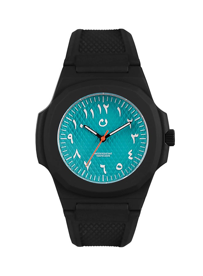 unisex Rubber Analog Wrist Watch
 SCA5 - 43 mm - Black
