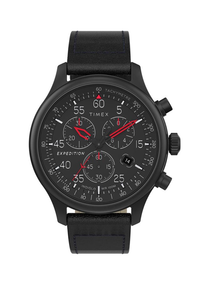 men Leather Chronograph Wrist Watch TW2T73000