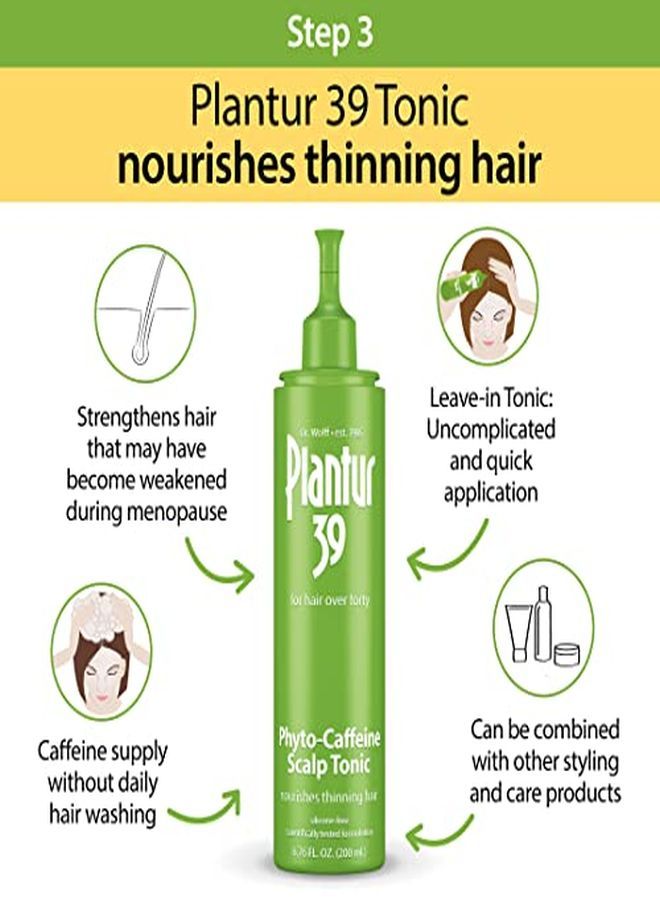 39 Stressed Hair 3Step System PhytoCaffeine Shampoo, Conditioner, Tonic For Colored, Stressed Hair