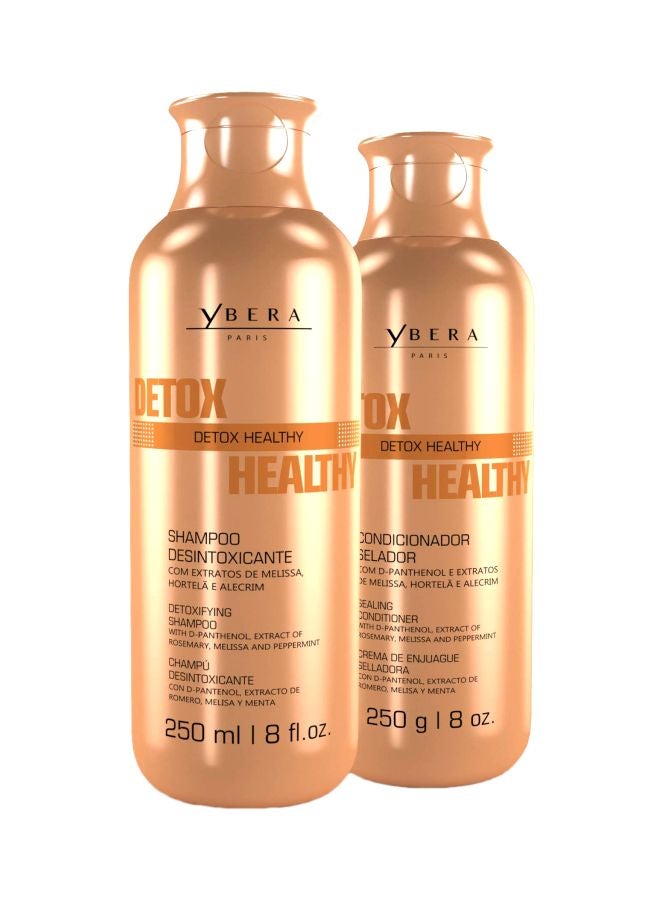 Detox Healthy Detoxifying Shampoo And Conditioner Set 250 ml + 250grams