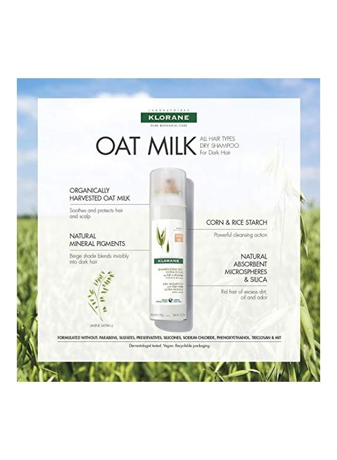 Dry Shampoo With Oat Milk For Dark Hair Natural Tint White