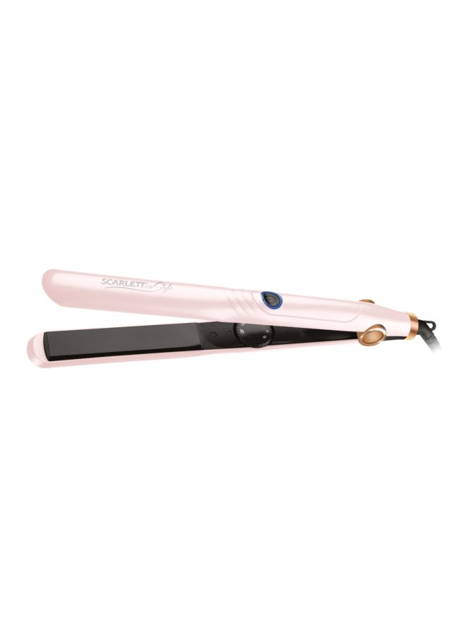 Corded Hair straightener Pink Pearl/Black/Beige 18cm