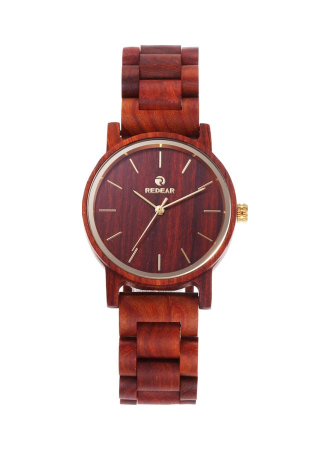 Women's Wooden Watch Redear Wood Analog Quartz Ultra Light Business Casual Watches Wristwatch His And Her Lovers Set