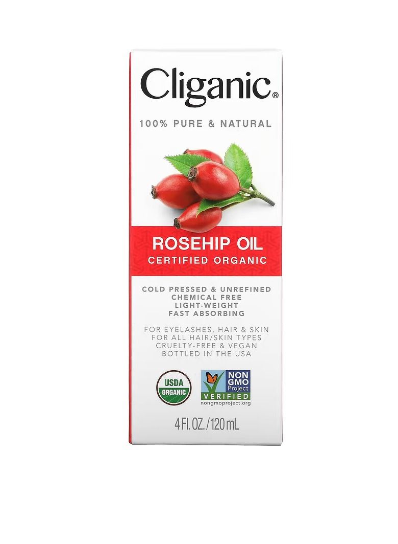 Cliganic, 100% Pure & Natural, Rosehip Oil, 4 fl oz (120 ml)