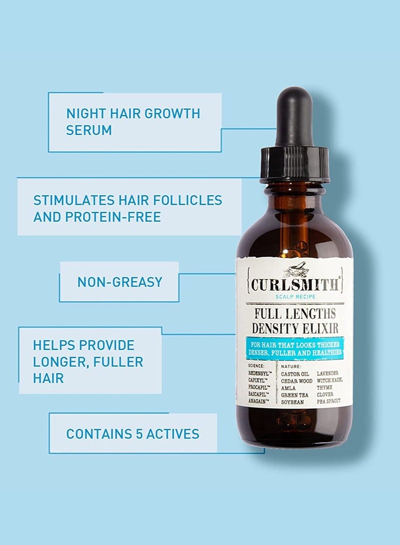 Curlsmith - Full Lengths Density Elixir - Vegan Scalp Care Night Serum for Hair Growth (2oz)