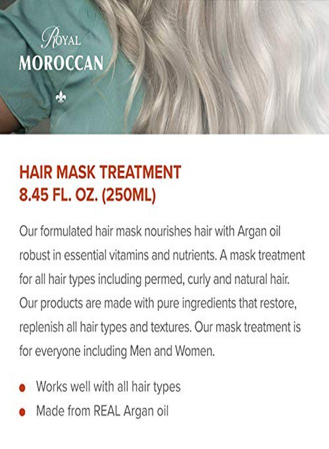 Treatment For Dry Hair Royal Moroccan Formula Moisturizing For Dry And Colored Hair 250 Ml 8.45 Fl.Oz,Moroccan Argan Oil Hair Products For Color Treated Hair, Frizzy Hair.