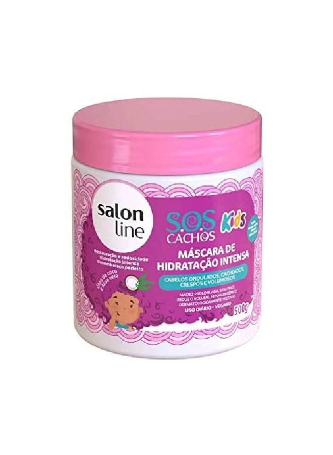 Linha Tratamento (Sos Cachos Kids) Mascara De Hidratacao Intensa 500 Gr ( Treatment (Kids Sos Curls) Collection Intense Moisturizing Mascara Net 1763 Oz)