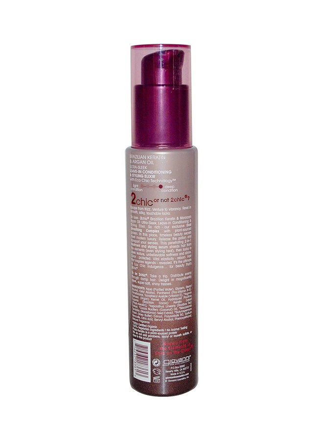 Giovanni 2Chic Leave-In Conditioning & Styling Elixir, For All Hair Types, Eco Chic Technology 118ml