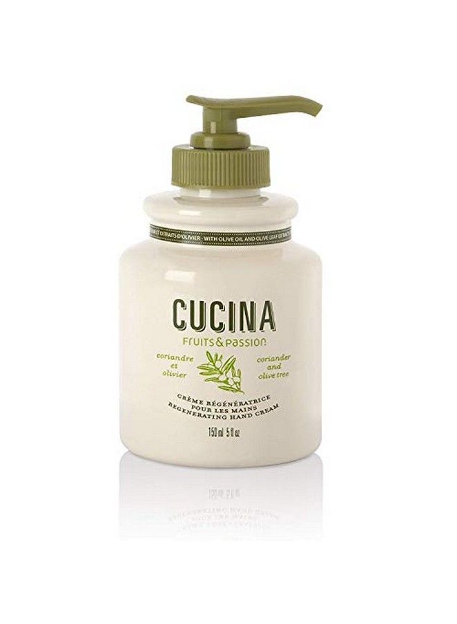 [Fruits & Passion] Cucina Coriander And Olive Tree Luxury Hand Cream 5 Fl Oz Premium Skin Care Made From First Cold Pressed Olive Oil Regenerating Hand Lotion For Dry Cracked Skin