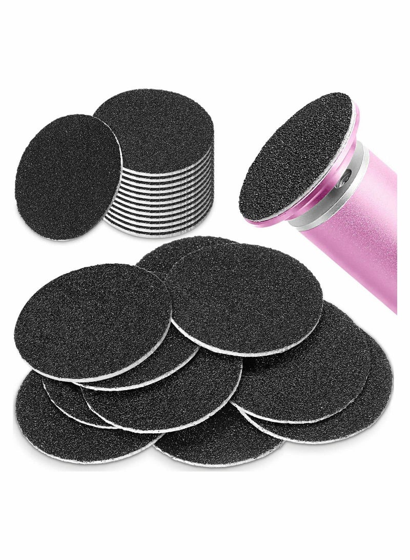 180pcs Self-adhesive Sandpaper Disk Replacement Pad Foot File Disc for Electric Rasp Files Callus Cuticle Hard Dead Skin Removal Pedicure Tools 80Grit 100 Grit 180