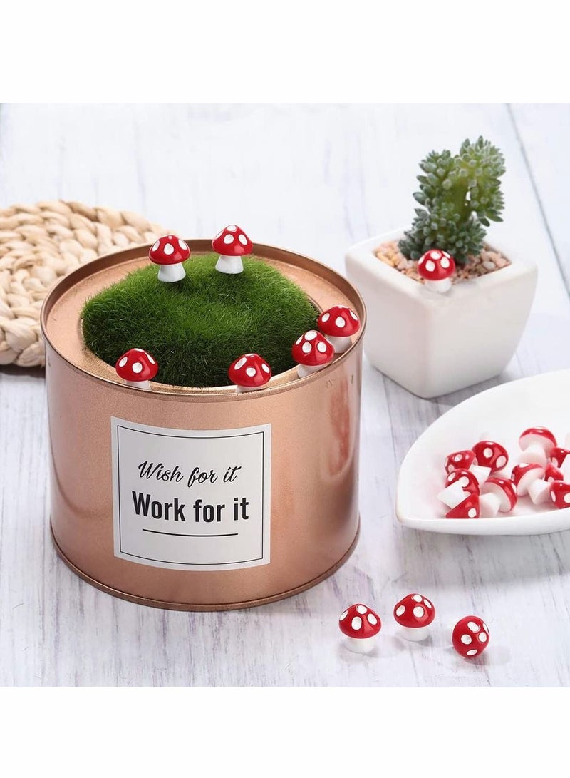 24 Pieces Mini Garden Mushroom Miniature Figurine Accessories Ornament Model Landscape Plant Pot Bonsai Craft for Home Party