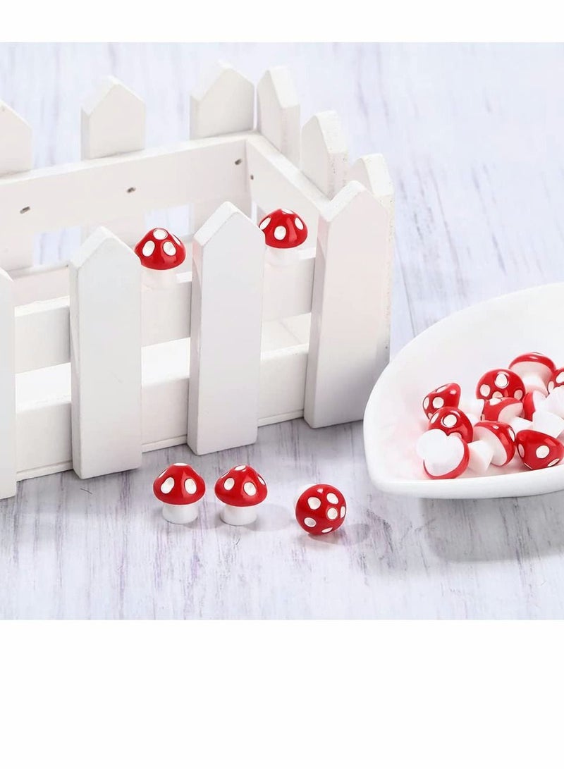 24 Pieces Mini Garden Mushroom Miniature Figurine Accessories Ornament Model Landscape Plant Pot Bonsai Craft for Home Party