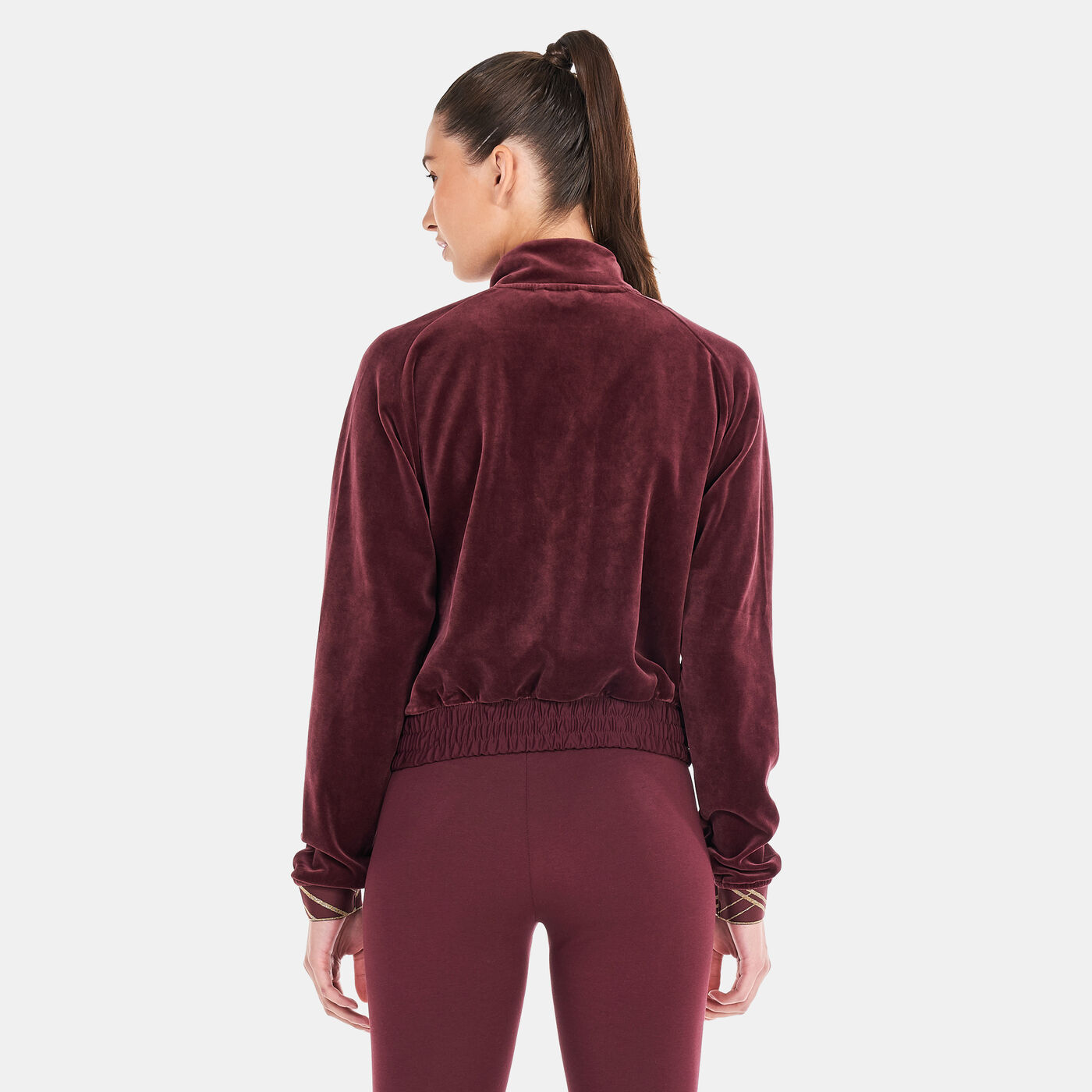 Women's Deco Glam Velour Full-Zip Training Jacket