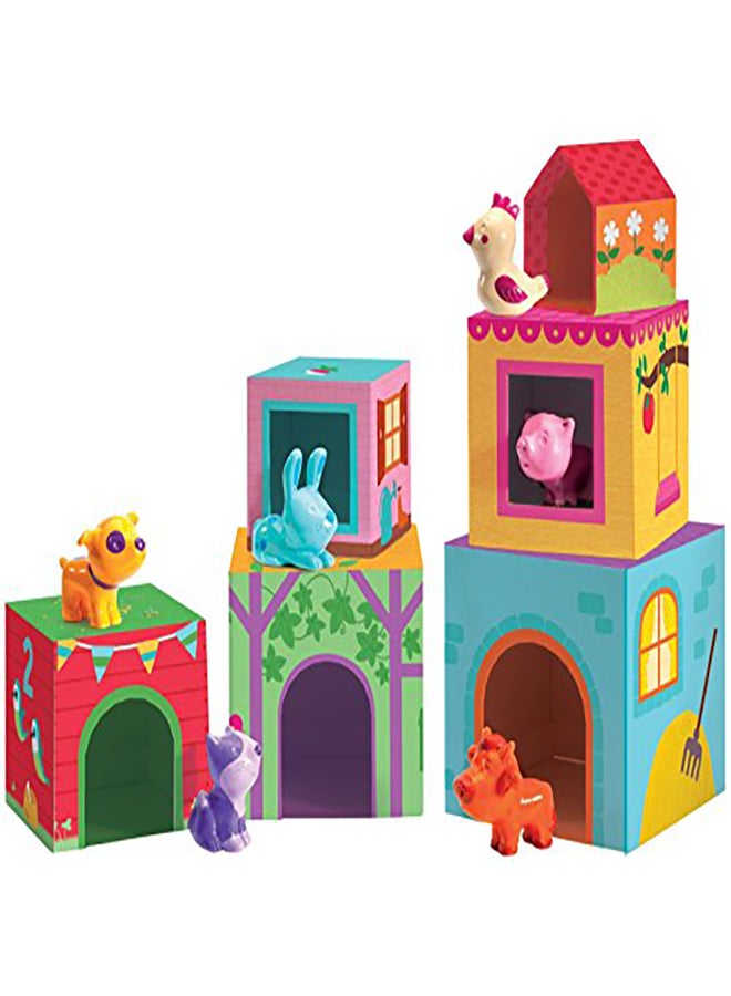 12-Piece Djeco Stackable Cubes