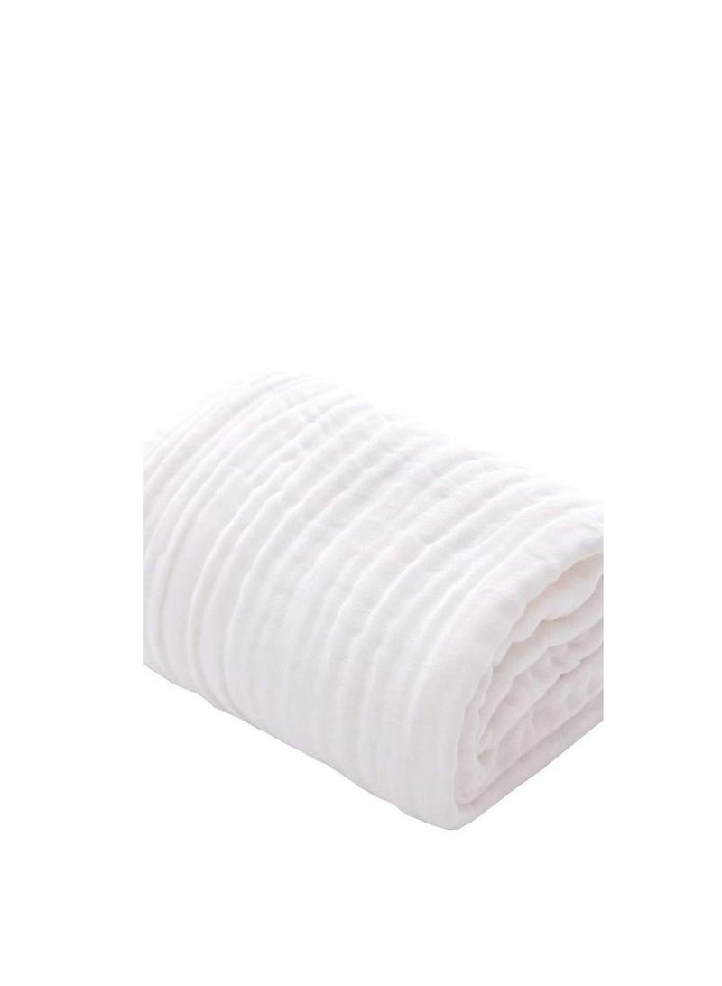 Organic 6 layered Muslin Bath Towel White Lotus