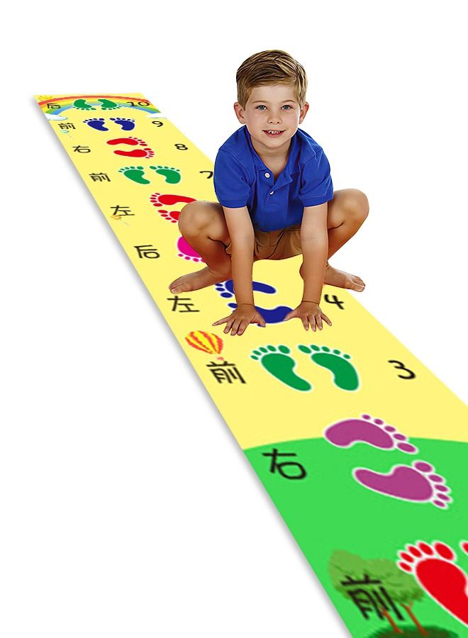 Education Mat for Home, School Supplies Hand & Foot Hopscotch Mat for Boosting Gross Motor Skills Montessori Gym