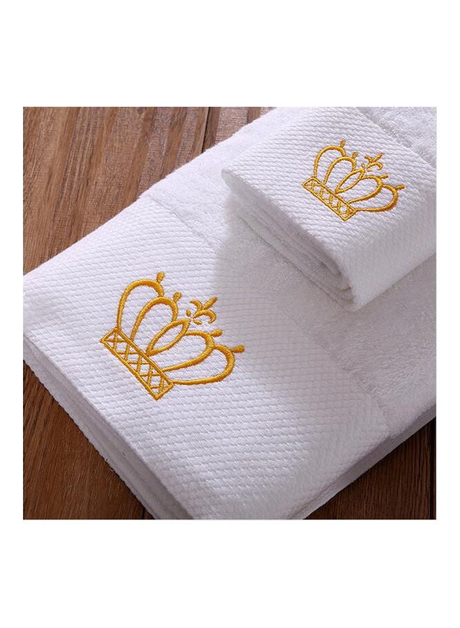Set of 2 Premium Cotton Highly Absorbent Bath Towel White 70 x140cm