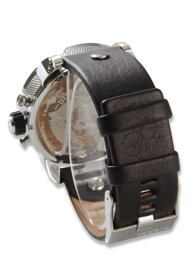 Men's Leather Chronograph Wrist Watch DZ7256