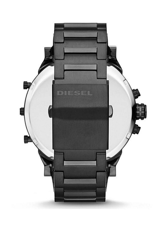 Men's Mr. Daddy 2.0 Round Shape Stainless Steel Chronograph Wrist Watch 66 mm - Black - DZ7312