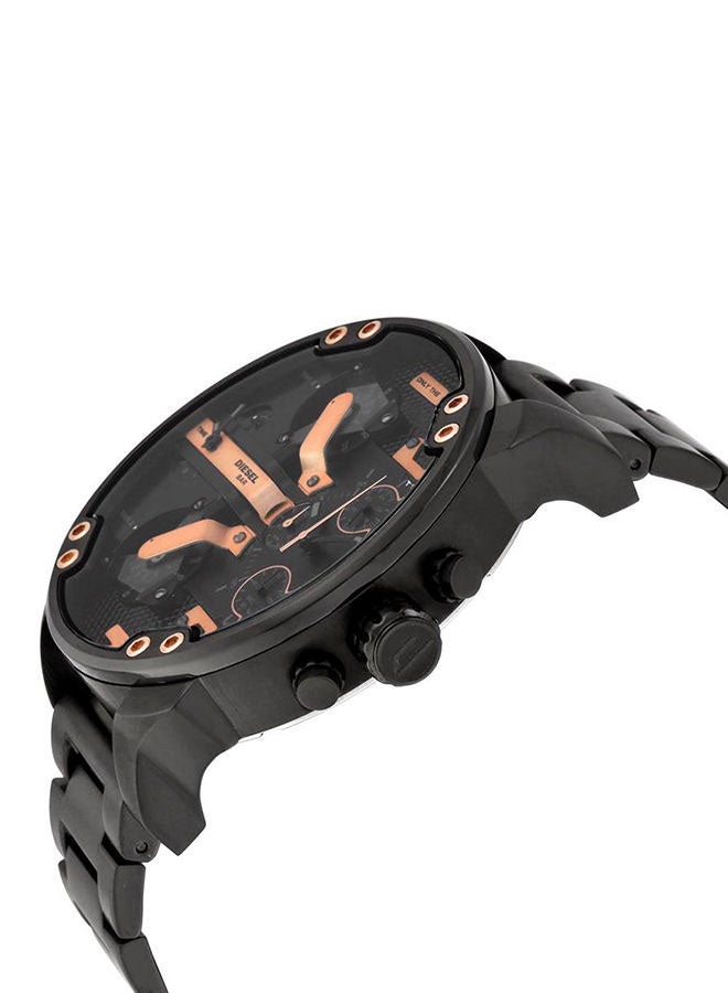 Men's Mr. Daddy 2.0 Round Shape Stainless Steel Chronograph Wrist Watch 66 mm - Black - DZ7312