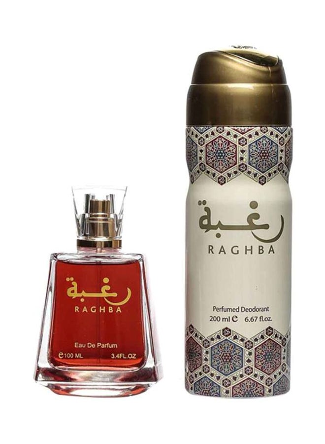 Raghba Gift Set EDP 100 ml, Deodorant 200ml