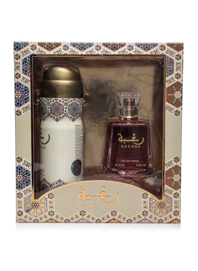 Raghba Gift Set EDP 100 ml, Deodorant 200ml