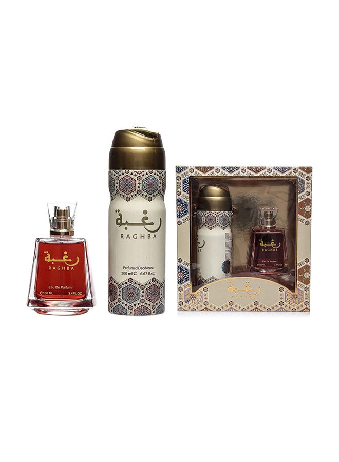 Raghba Gift Set EDP 100 ml, Deodorant 200ml