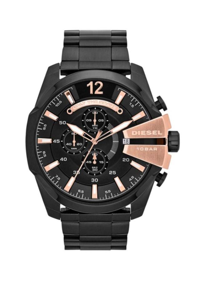 Men's Chi Round Shape Stainless Steel Chronograph Wrist Watch 59 mm - Black - DZ4309