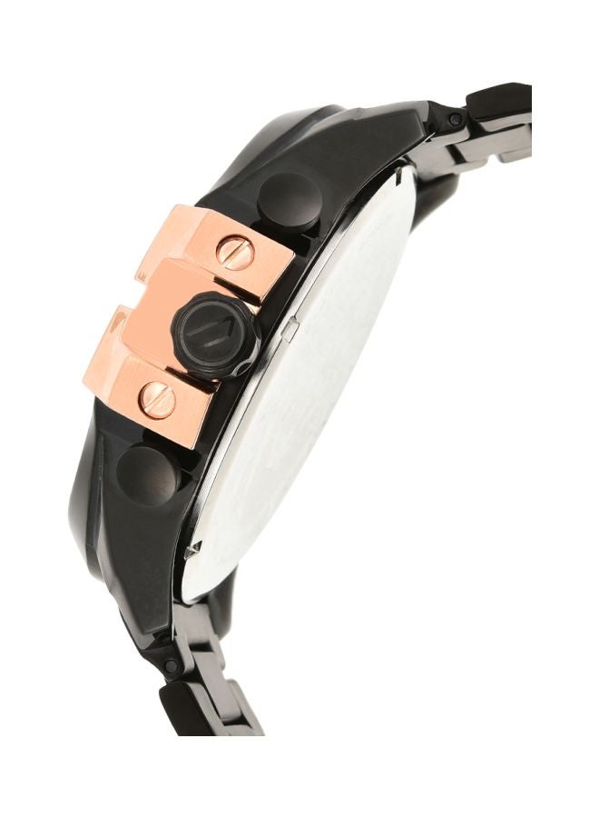 Men's Chi Round Shape Stainless Steel Chronograph Wrist Watch 59 mm - Black - DZ4309