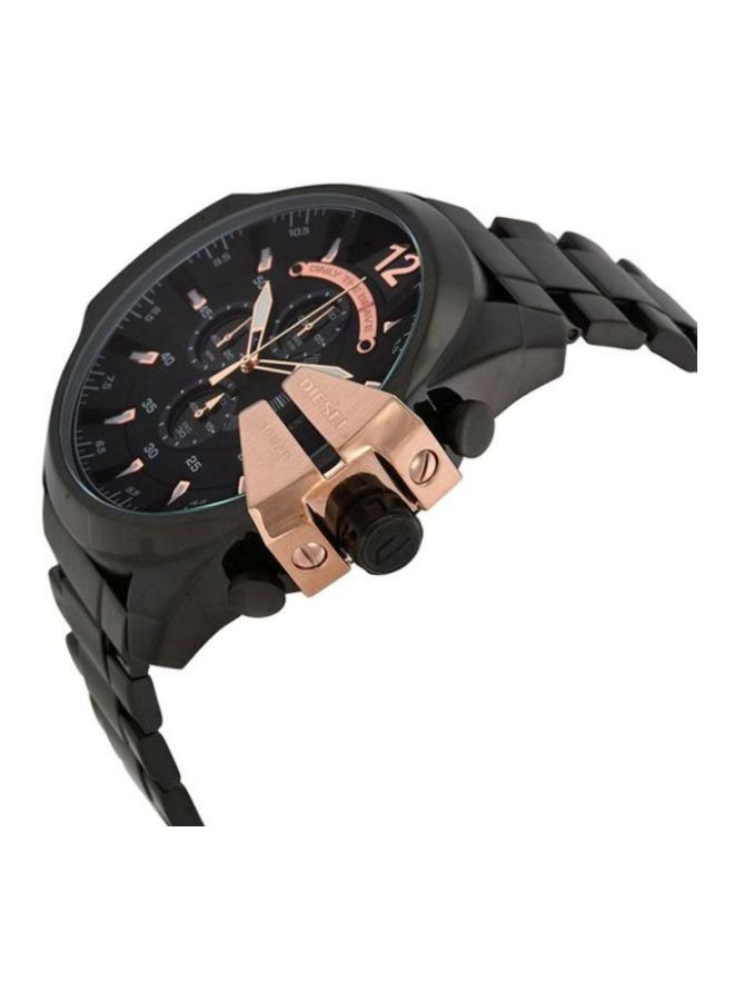 Men's Chi Round Shape Stainless Steel Chronograph Wrist Watch 59 mm - Black - DZ4309