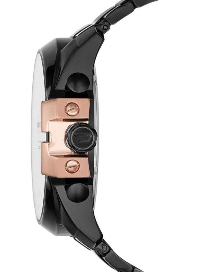 Men's Chi Round Shape Stainless Steel Chronograph Wrist Watch 59 mm - Black - DZ4309