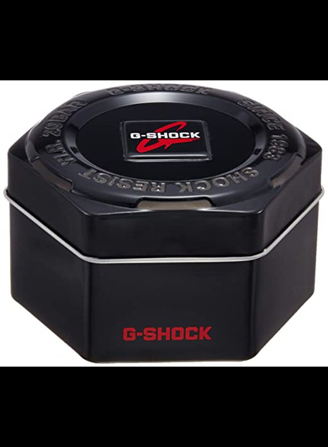 Men's Round Shape Rubber Strap Analog & Digital Wrist Watch 51 mm - Black - GA-100-1A4DR