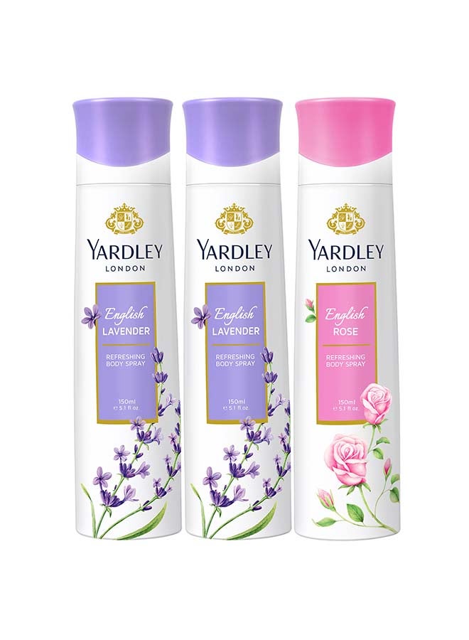 English Lavender Gift Set (2 x English Lavender 150ml, English Rose 150ml)
