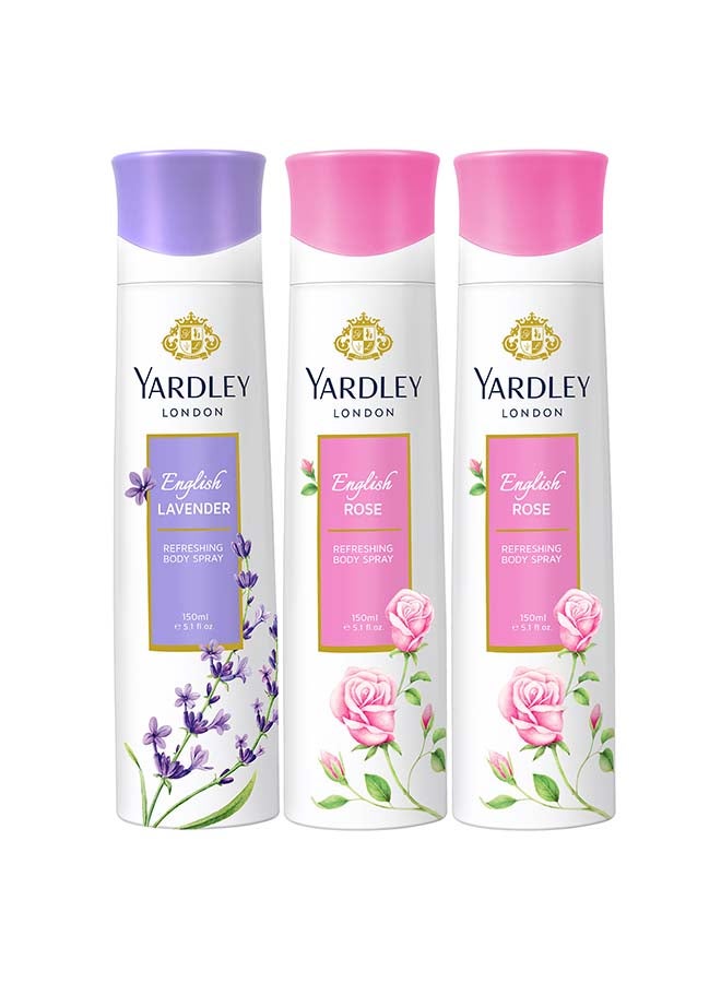 English Rose  Gift Set (2 x English Rose 150ml, English  Lavender 150ml)