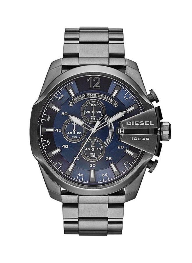 Men's Mega Chief Round Shape Stainless Steel Chronograph Wrist Watch 51 mm - Grey - DZ4329