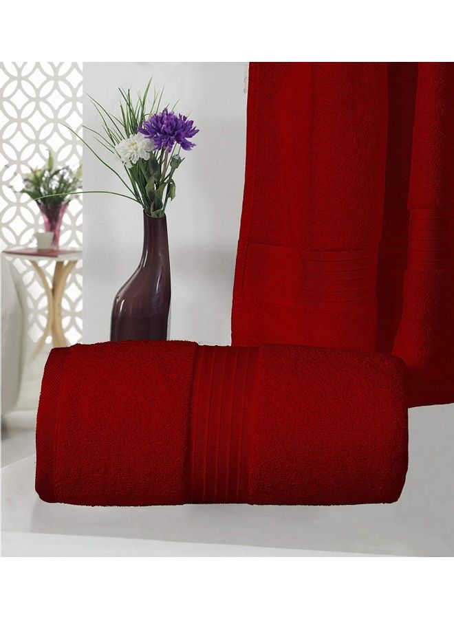Bliss Casa 1-Piece Bath Sheet, 100% Combed Cotton 550 GSM Superior Quality Towels, Quick Dry Highly Absorbent, Thick, Soft and Hotel Bathroom Towels for Bath and Spa 90x180 cm Burgundy 80x190cm