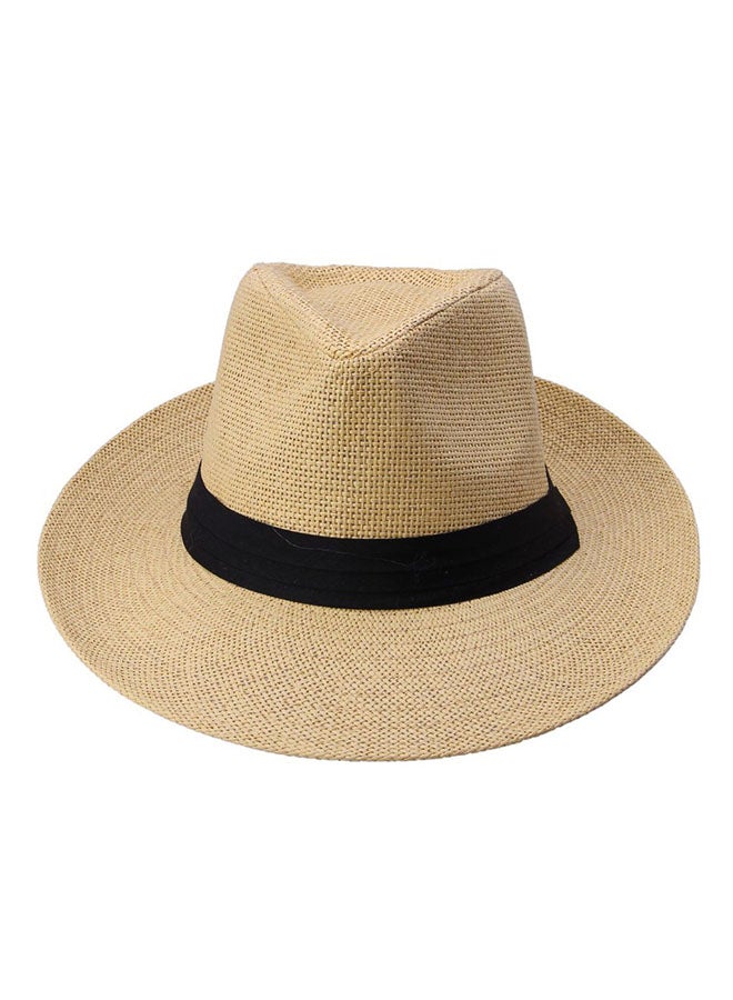 Panama Straw Hat Khaki/Black