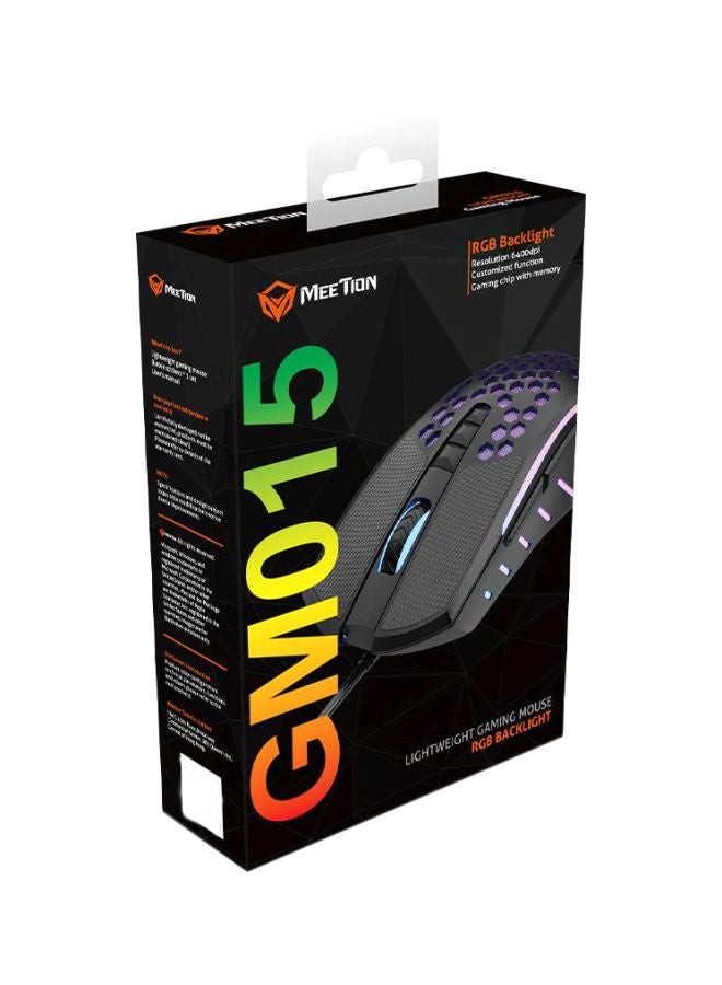 Honeycomb Wired RGB Gaming Mouse Black/Purple