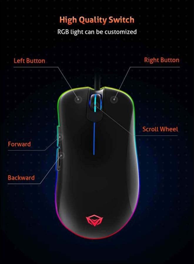 Wired Gaming Mouse Black/Red