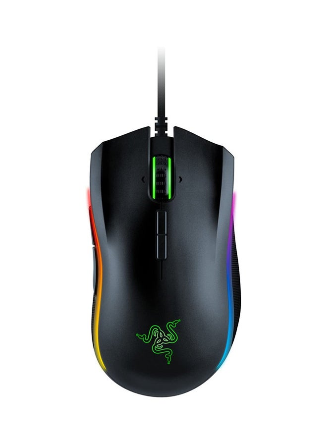 Razer Mamba Elite Wired Gaming Mouse, 16,000 DPI Optical Sensor, Chroma RGB Lighting, 9 Programmable Buttons, Mechanical Switches - Black Black