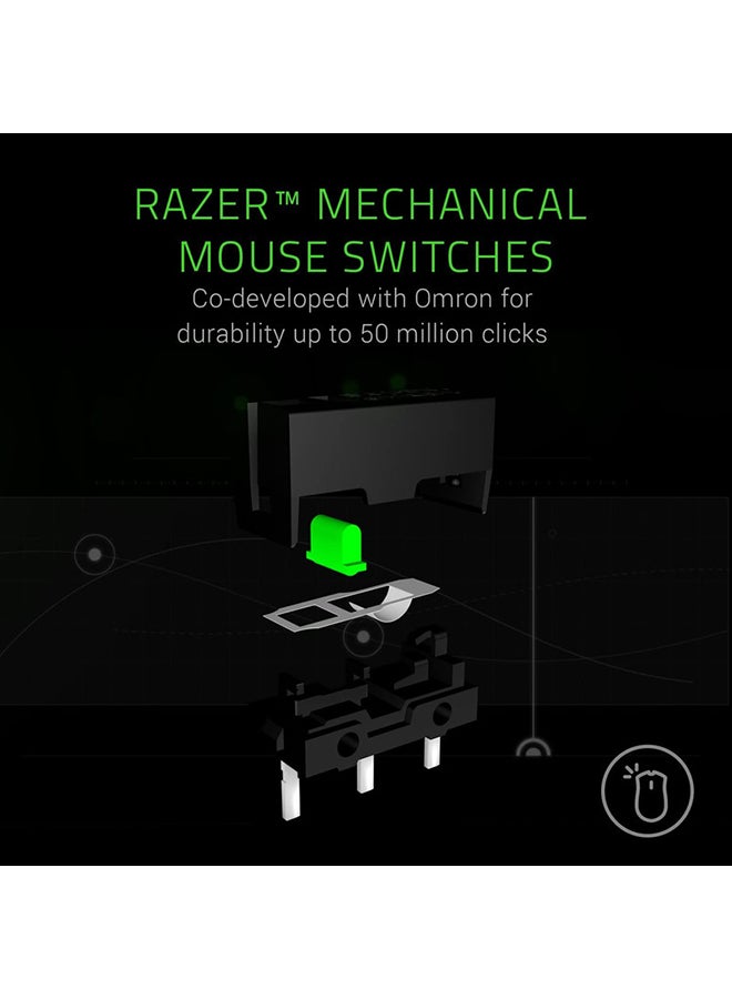 Razer Mamba Elite Wired Gaming Mouse, 16,000 DPI Optical Sensor, Chroma RGB Lighting, 9 Programmable Buttons, Mechanical Switches - Black Black