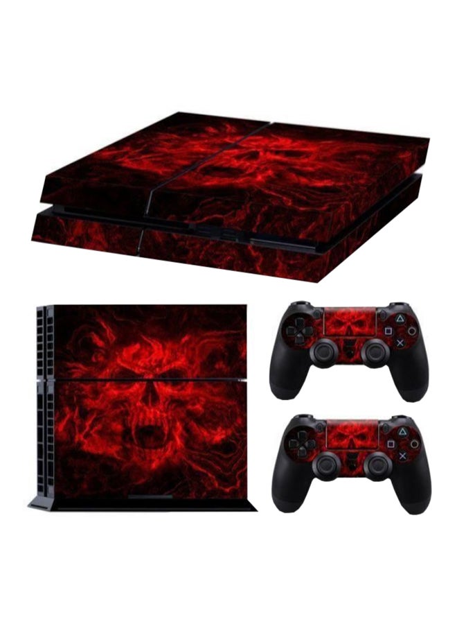 3-Piece Printed Decal Skin Cover Sticker For PlayStation 4