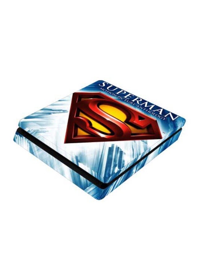 4-Piece Superman Themed Console And Controller Sticker Set For PlayStation 4 Slim