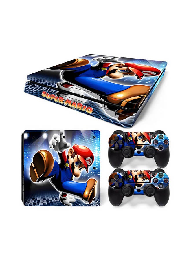Console And Controller Sticker Set For PlayStation 4 Slim Super Mario