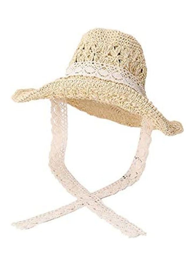 Big Straw Sun Beach Hat Folding Mesh Travel Leisure Dome Cool Hat multicolour