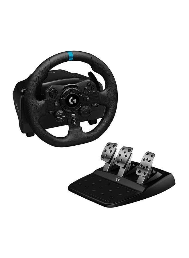 G923 Wireless Racing Wheel And Pedals For PlayStation 5, PlayStation 4 And PC Featuring Trueforce Up to 1000 Hz Force Feedback, Responsive Pedal, Dual Clutch Launch Control, And Genuine Leather Wheel Cover