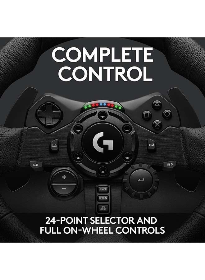 G923 Wireless Racing Wheel And Pedals For PlayStation 5, PlayStation 4 And PC Featuring Trueforce Up to 1000 Hz Force Feedback, Responsive Pedal, Dual Clutch Launch Control, And Genuine Leather Wheel Cover