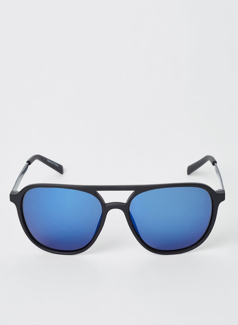 Men's Full Rim Injected Aviator Sunglasses - Lens Size: 59 mm